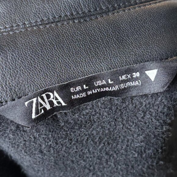 Zara Faux Leather Overshirt - Picture 6 of 6